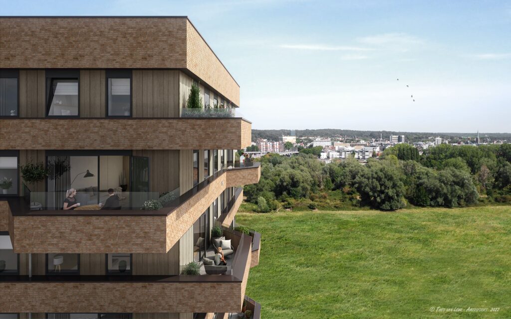 NELSON Arnhem woontoren 93 appartementen uitzicht stad 