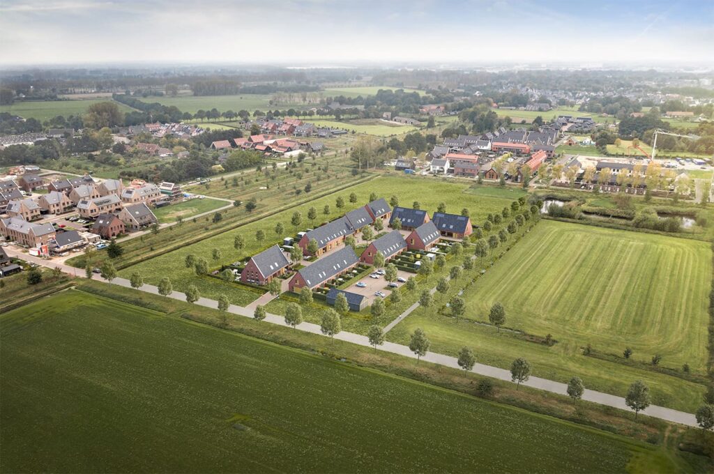 Vogelvlucht Teresiahoeve Veghel nieuwbouw 